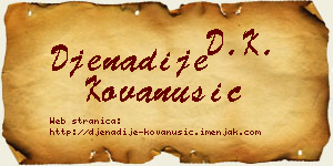 Đenadije Kovanušić vizit kartica
